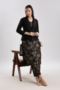 Cotton Silk Blazer Set - 3 piece