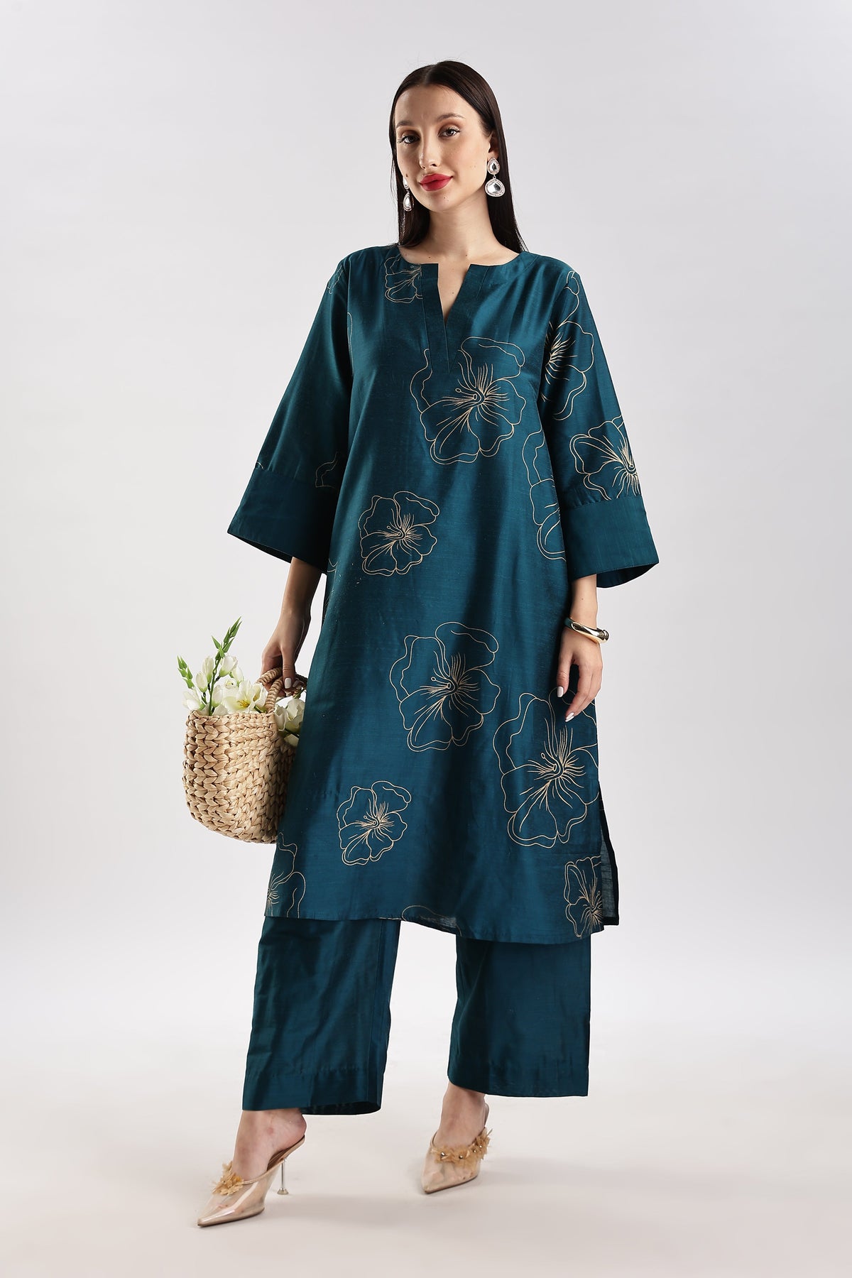 Cotton Silk Printed Set