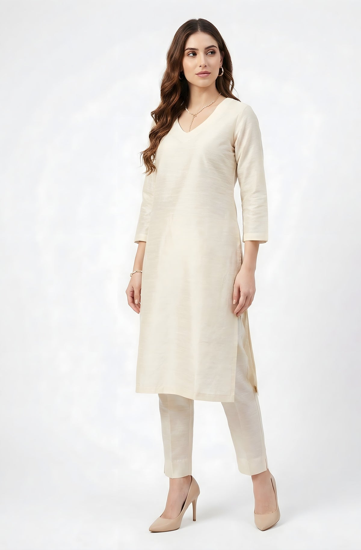 Cotton Silk Set - Beige