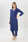 Cotton Silk Set - Navy Blue