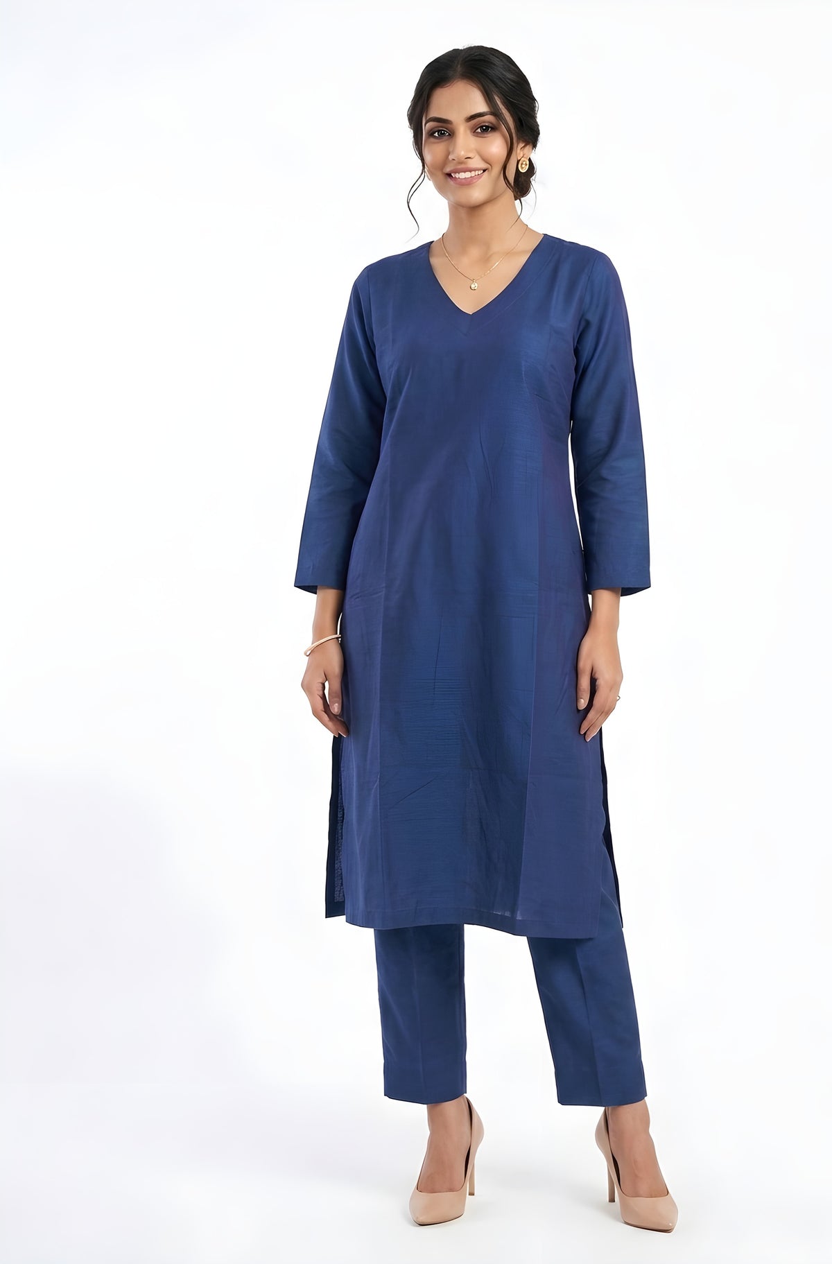 Cotton Silk Set - Navy Blue