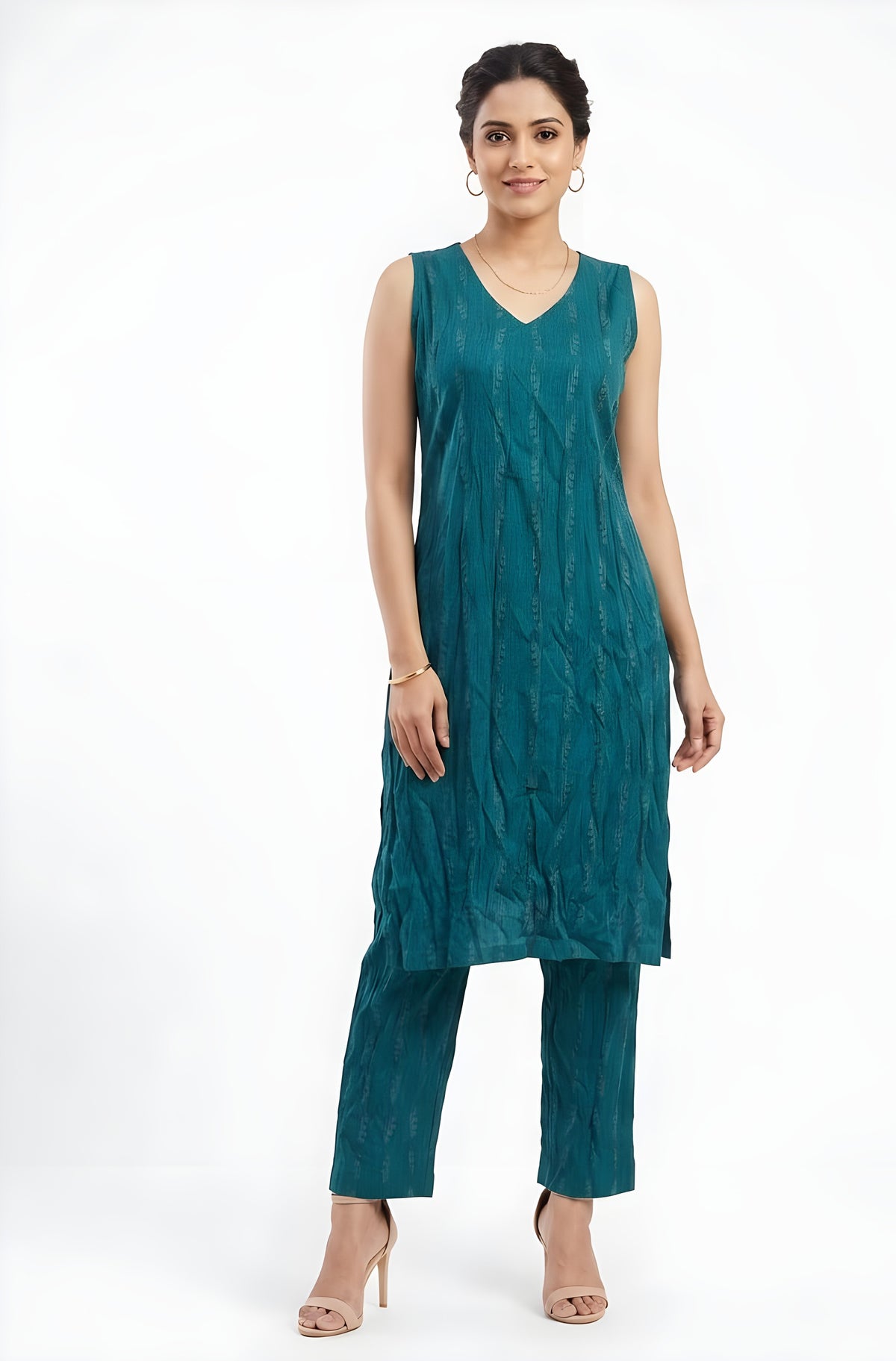 Cotton Sleeveless Set - Blue