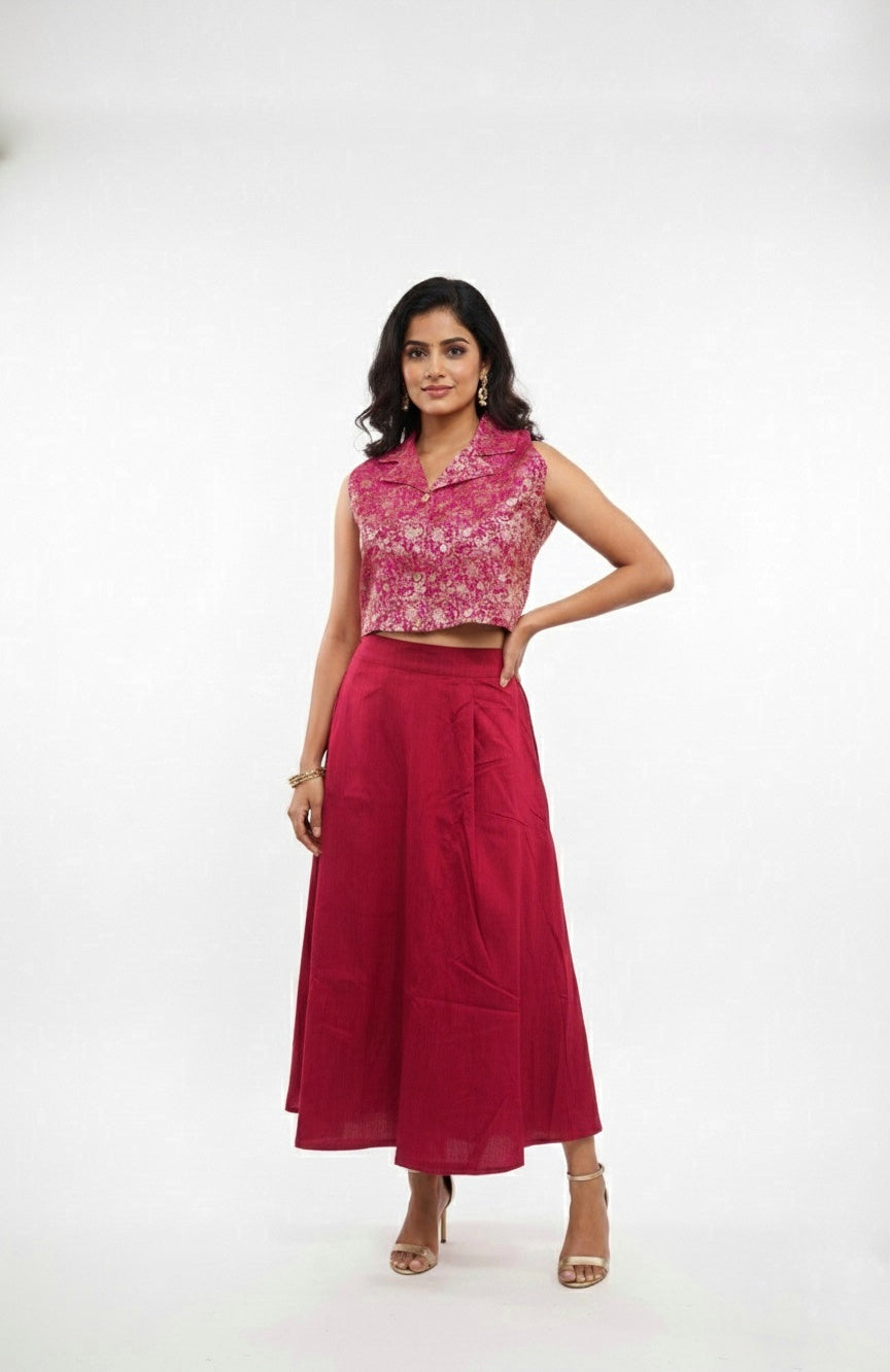 Skirt Set - Magenta Pink
