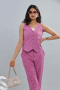 Waist Coat Set - Mauve